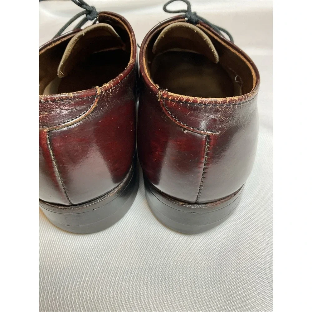 Walk-Over Cap Toe Oxfords Men's Size 8.5D  Burgundy Made In USA Model 8042E